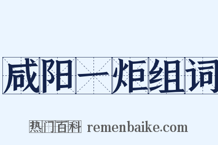 咸阳一炬组词是什么意思的图片